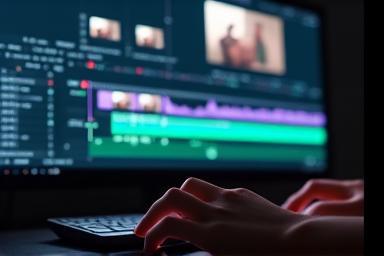 Video editing software interface